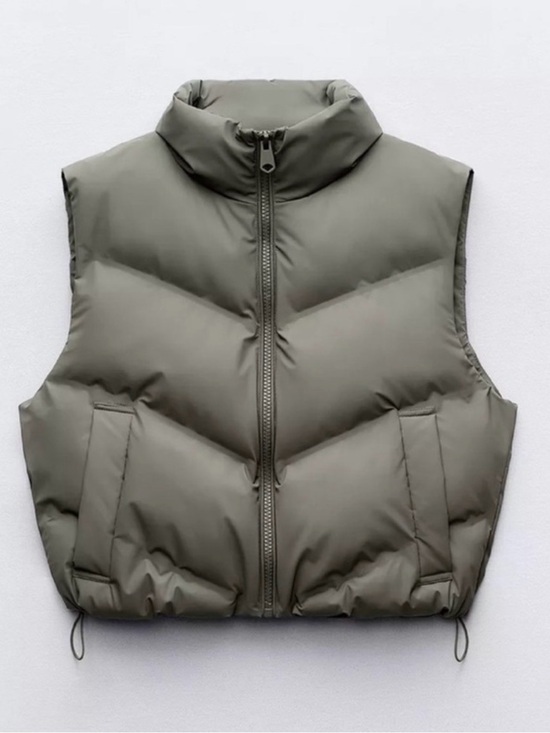 Zara Jackets & Blazers - Zara women's Puffer Vest - Olive Green